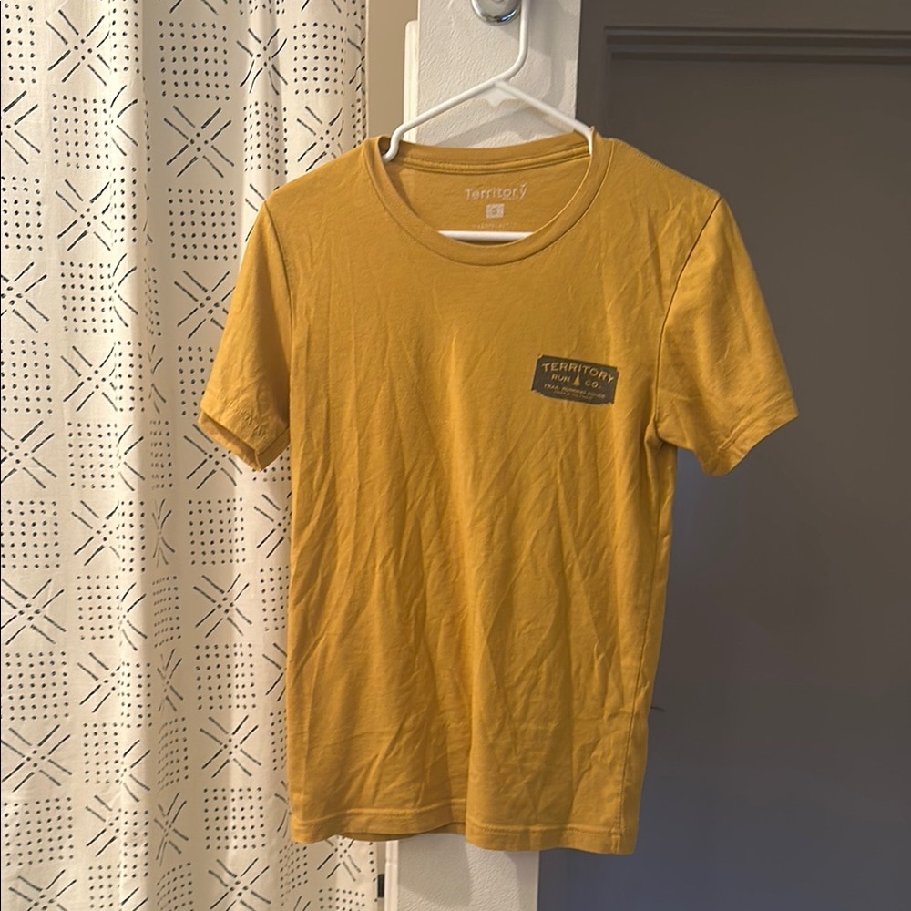 Mustard Yellow Men's Territory Run Co. Cotton Tee